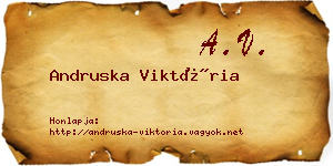 Andruska Viktória névjegykártya